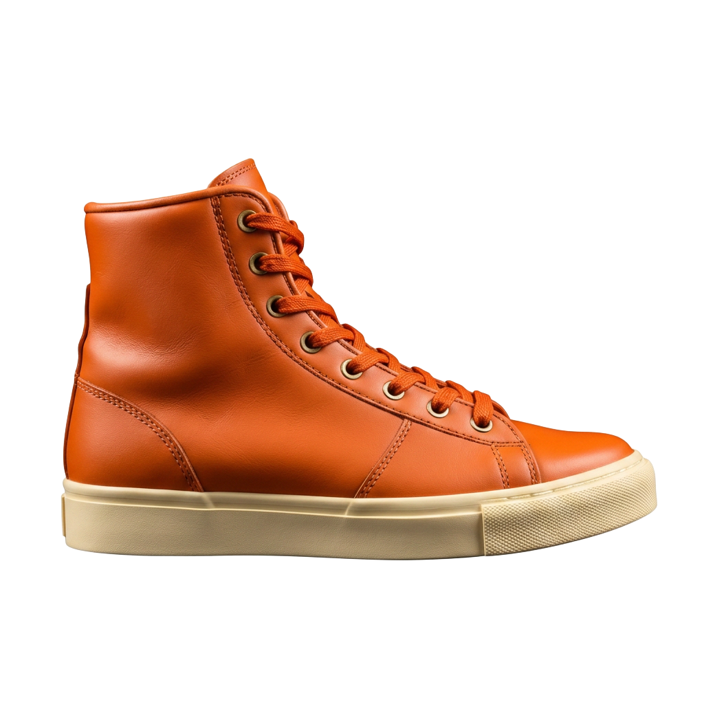 Flashback Court 90 orange high-top sneaker